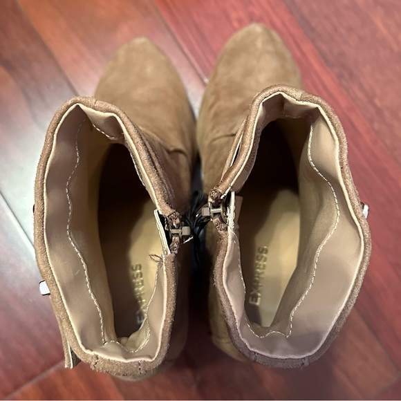 Express Genuine Suede Platform Buckle Boots - Picture 2 of 5